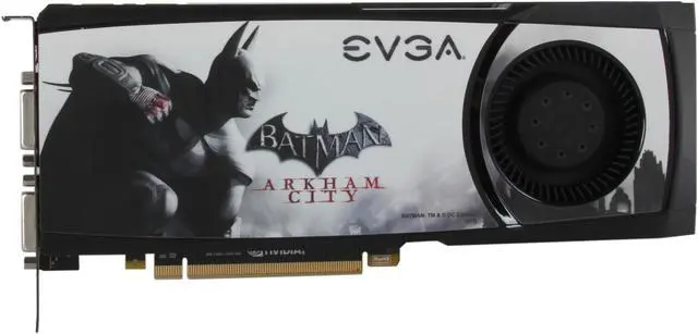 Alt view image 3 of 6 - EVGA 015-P3-1582-A1 GeForce GTX 580 (Fermi) Superclocked Batman Arkham City Edition 1536MB 384-bit GDDR5 PCI Express 2.0 x16 HDCP Ready SLI Support Video Card