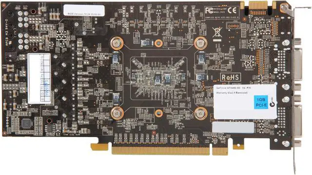 Alt view image 4 of 6 - EVGA SuperClocked 01G-P3-1363-KR GeForce GTX 460 (Fermi) 1GB 192-bit GDDR5 PCI Express 2.0 x16 HDCP Ready SLI Support Video Card