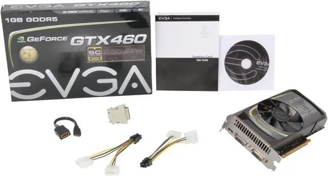 Alt view image 6 of 6 - EVGA SuperClocked 01G-P3-1363-KR GeForce GTX 460 (Fermi) 1GB 192-bit GDDR5 PCI Express 2.0 x16 HDCP Ready SLI Support Video Card
