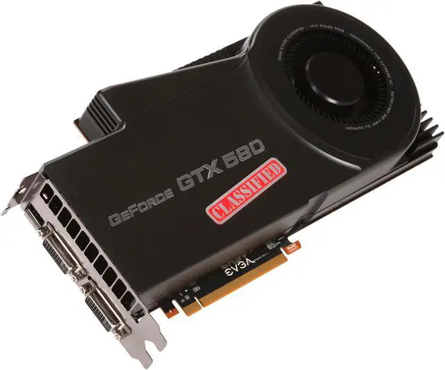 Main image of EVGA 03G-P3-1595-AR GeForce GTX 580 (Fermi) Classified ULTRA 3072MB 384-bit GDDR5 PCI Express 2.0 x16 HDCP Ready SLI Support Video Card