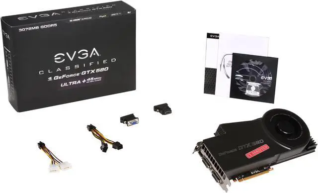 Alt view image 6 of 7 - EVGA 03G-P3-1595-AR GeForce GTX 580 (Fermi) Classified ULTRA 3072MB 384-bit GDDR5 PCI Express 2.0 x16 HDCP Ready SLI Support Video Card