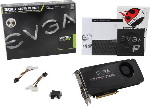 Alt view image 7 of 7 - EVGA GeForce GTX 680 2GB GDDR5 PCI Express 3.0 x16 SLI Support Graphics Card 02G-P4-2680-KR