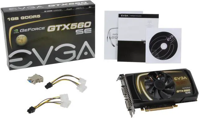 Alt view image 6 of 6 - EVGA GeForce GTX 560 SE (Fermi) 1GB GDDR5 PCI Express 2.0 x16 SLI Support Graphics Card 01G-P3-1464-KR