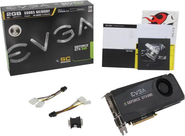 Alt view image 7 of 7 - EVGA SuperClocked+ 02G-P4-2684-KR GeForce GTX 680 2GB 256-bit GDDR5 PCI Express 3.0 x16 HDCP Ready SLI Support Video Card