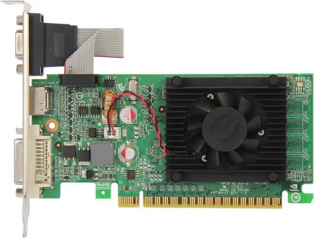 Alt view image 3 of 5 - EVGA GeForce 8400 GS 512MB DDR3 PCI Express 2.0 x16 SLI Support Graphics Card 512-P3-1300-RX