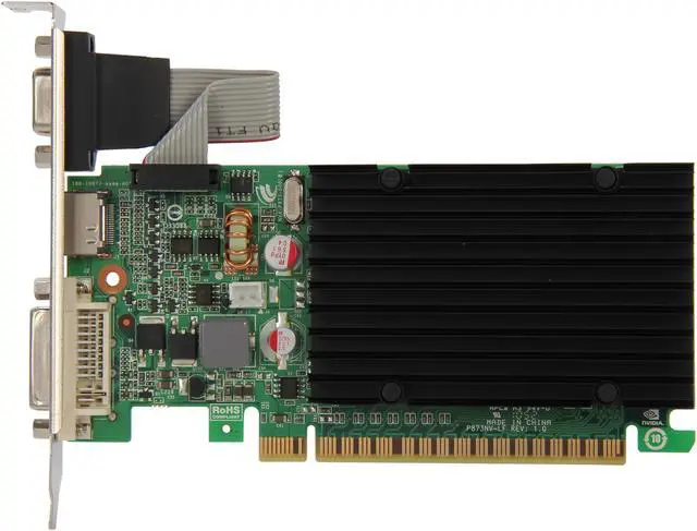 Alt view image 3 of 5 - EVGA GeForce 8400 GS 512MB DDR3 PCI Express 2.0 x16 Graphics Card 512-P3-1301-RX