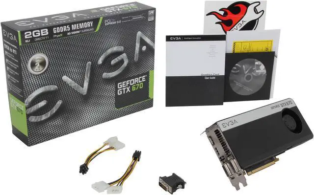 Alt view image 6 of 7 - EVGA GeForce GTX 670 2GB GDDR5 PCI Express 3.0 x16 SLI Support Graphics Card 02G-P4-2670-KR