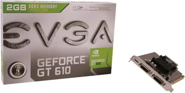 Alt view image 5 of 5 - EVGA GeForce GT 610 2GB DDR3 PCI Express 2.0 x16 Graphics Card 02G-P3-2617-KR