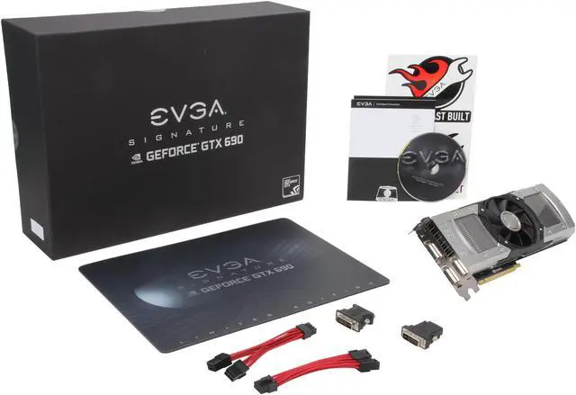 Alt view image 10 of 10 - EVGA Signature GeForce GTX 690 4GB GDDR5 PCI Express 3.0 x16 SLI Support Graphics Card 04G-P4-2692-KR