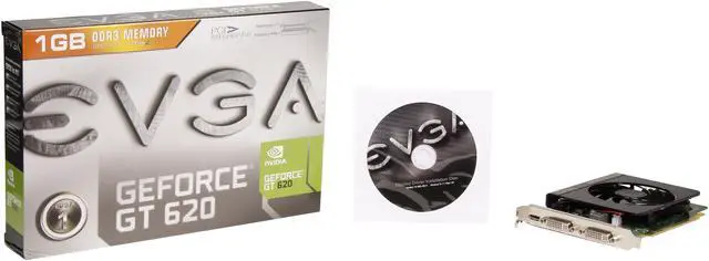 Alt view image 5 of 5 - EVGA GeForce GT 620 1GB DDR3 PCI Express 2.0 x16 Graphics Card 01G-P3-2621-KR