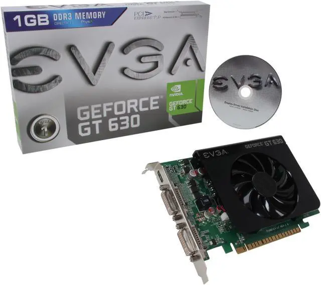 Alt view image 5 of 5 - EVGA GeForce GT 630 1GB DDR3 PCI Express 2.0 x16 Graphics Card 01G-P3-2631-KR