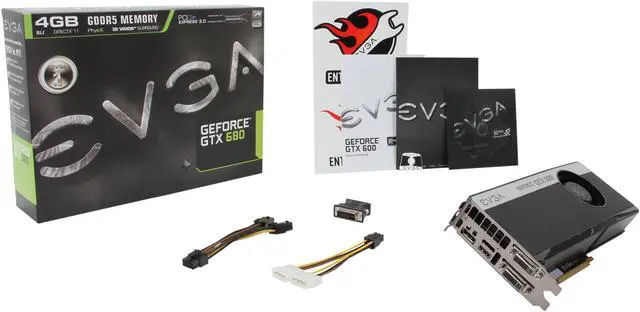 Alt view image 6 of 6 - EVGA 04G-P4-2686-KR GeForce GTX 680 w/ Backplate 4GB 256-bit GDDR5 PCI Express 3.0 x16 HDCP Ready SLI Support Video Card