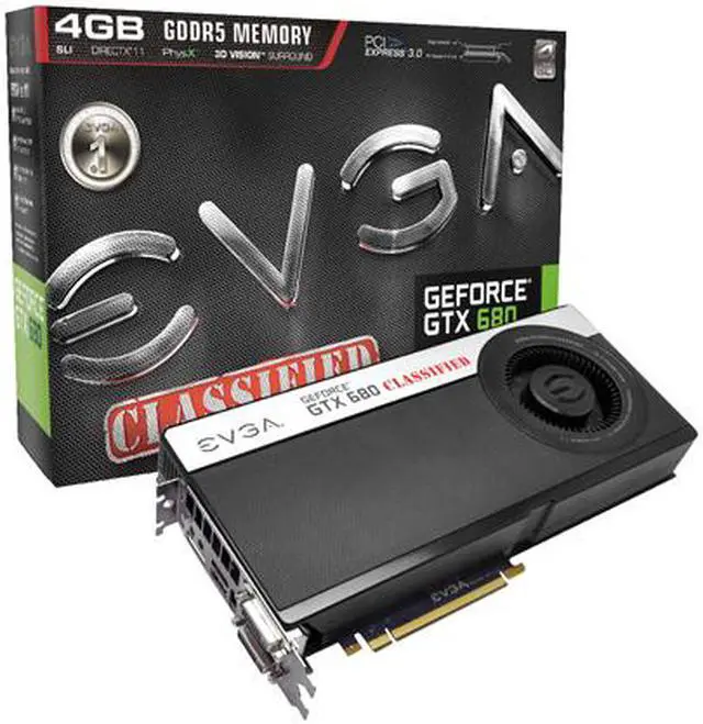Alt view image 7 of 8 - EVGA 04G-P4-3688-KR GeForce GTX 680 Classified 4GB 256-bit GDDR5 PCI Express 3.0 x16 HDCP Ready SLI Support Video Card