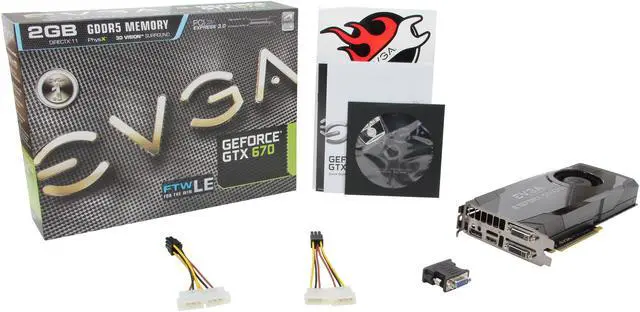Alt view image 6 of 6 - EVGA 02G-P4-2676-KR GeForce GTX 670 FTW LE 2GB 256-bit GDDR5 PCI Express 3.0 x16 HDCP Ready SLI Support Video Card