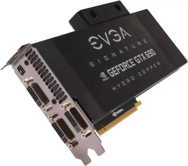Main image of EVGA 04G-P4-2699-KR GeForce GTX 690 Hydro Copper Signature 4GB 512-bit GDDR5 PCI Express 3.0 x16 HDCP Ready SLI Support Video Card