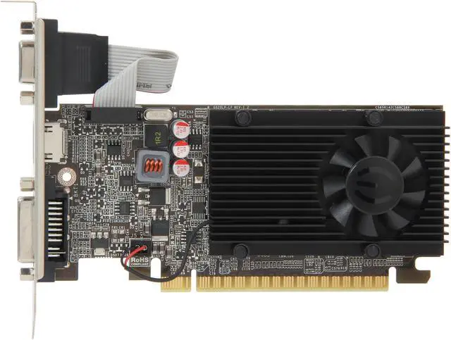 Alt view image 3 of 5 - EVGA GeForce GT 610 2GB DDR3 PCI Express 2.0 x16 Graphics Card 02G-P3-2619-KR