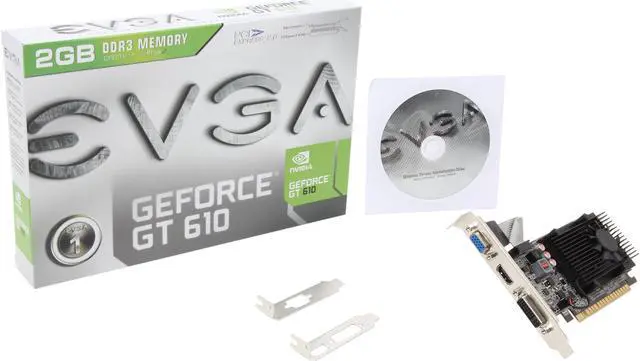 Alt view image 5 of 5 - EVGA GeForce GT 610 2GB DDR3 PCI Express 2.0 x16 Graphics Card 02G-P3-2619-KR