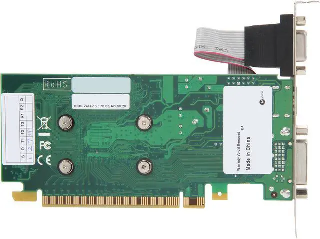 Alt view image 4 of 5 - EVGA GeForce GT 620 1GB DDR3 PCI Express 2.0 x16 Graphics Card 01G-P3-2625-KR