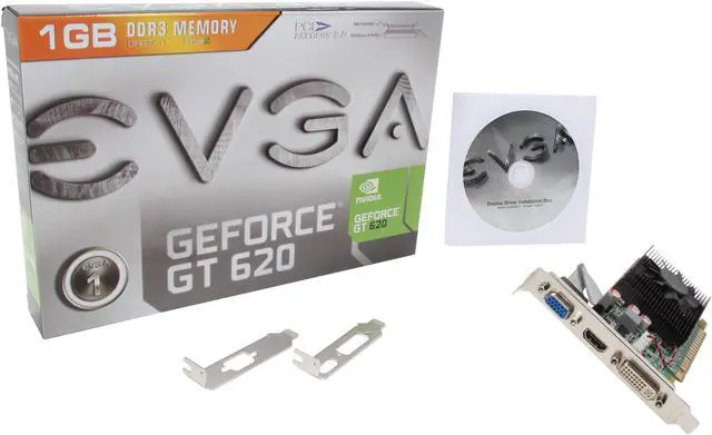 Alt view image 5 of 5 - EVGA GeForce GT 620 1GB DDR3 PCI Express 2.0 x16 Graphics Card 01G-P3-2625-KR
