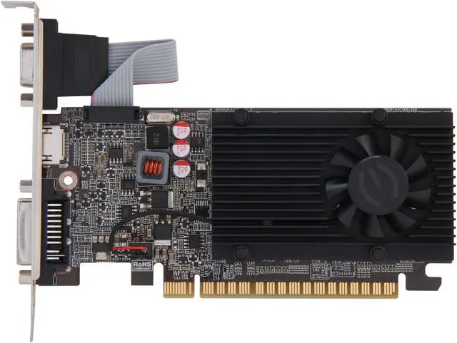 Alt view image 3 of 5 - EVGA GeForce GT 610 1GB DDR3 PCI Express 2.0 x16 Graphics Card 01G-P3-2615-KR