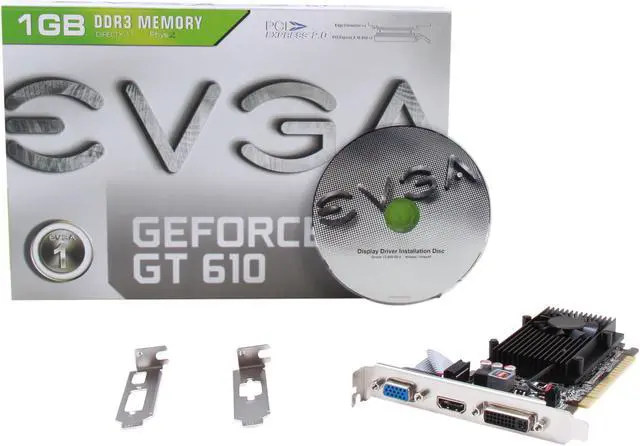 Alt view image 5 of 5 - EVGA GeForce GT 610 1GB DDR3 PCI Express 2.0 x16 Graphics Card 01G-P3-2615-KR