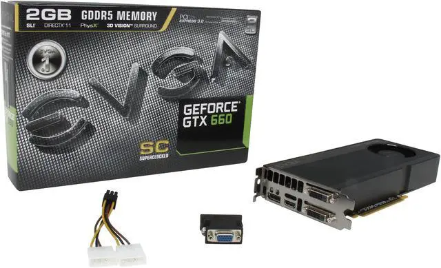 Alt view image 6 of 6 - EVGA SuperClocked 02G-P4-2662-KR G-SYNC Support GeForce GTX 660 2GB 192-bit GDDR5 PCI Express 3.0 x16 HDCP Ready SLI Support Video Card