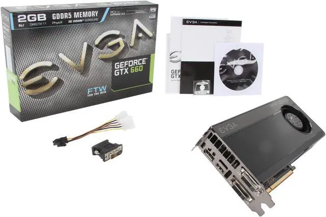 Alt view image 6 of 6 - EVGA 02G-P4-2668-KR G-SYNC Support GeForce GTX 660 FTW 2GB 192-bit GDDR5 PCI Express 3.0 x16 HDCP Ready SLI Support Video Card