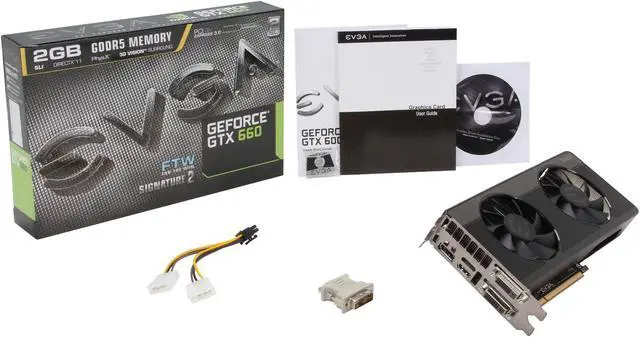 Alt view image 6 of 6 - EVGA 02G-P4-2663-KR G-SYNC Support GeForce GTX 660 FTW Signature 2 2GB 192-bit GDDR5 PCI Express 3.0 x16 HDCP Ready SLI Support Video Card