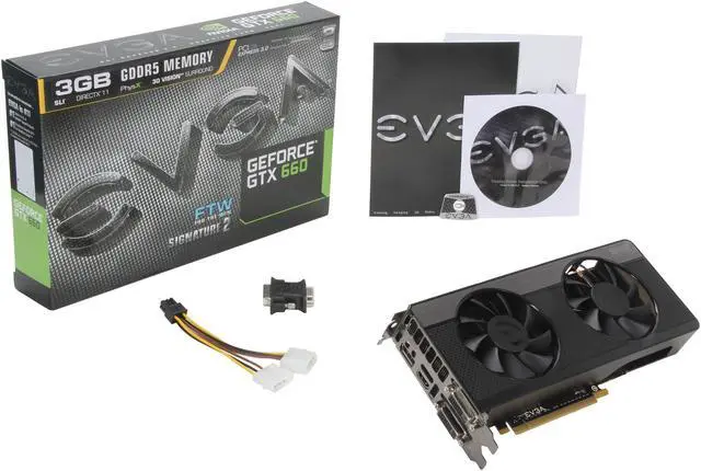 Alt view image 6 of 6 - EVGA 03G-P4-2667-KR G-SYNC Support GeForce GTX 660 FTW Signature 2 3GB 192-bit GDDR5 PCI Express 3.0 x16 HDCP Ready SLI Support Video Card
