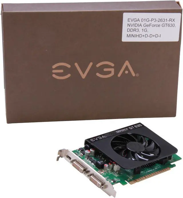 Alt view image 5 of 5 - EVGA GeForce GT 630 1GB DDR3 PCI Express 2.0 x16 Graphics Card 01G-P3-2631-RX
