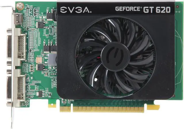 Alt view image 3 of 6 - EVGA 01G-P3-2621-RX GeForce GT 620 1GB 64-Bit DDR3 PCI Express 2.0 x16 HDCP Ready Video Card Manufactured Recertified