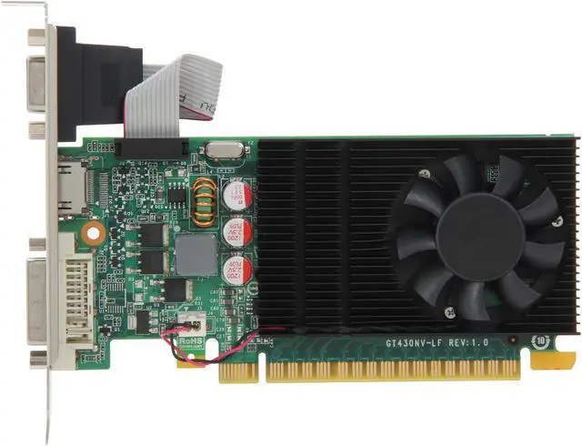 Alt view image 3 of 5 - EVGA SuperClocked 01G-P3-1435-RX GeForce GT 430 (Fermi) 1GB 128-bit DDR3 PCI Express 2.0 x16 HDCP Ready Low Profile Video Card
