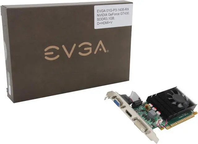 Alt view image 5 of 5 - EVGA SuperClocked 01G-P3-1435-RX GeForce GT 430 (Fermi) 1GB 128-bit DDR3 PCI Express 2.0 x16 HDCP Ready Low Profile Video Card