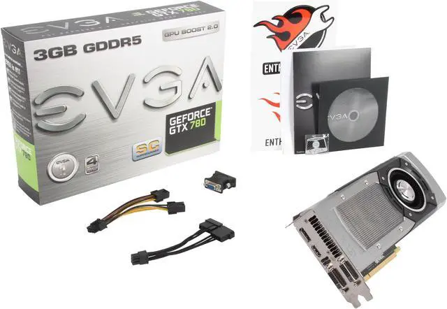 Alt view image 6 of 6 - EVGA SuperClocked 03G-P4-2783-KR G-SYNC Support GeForce GTX 780 3GB 384-bit GDDR5 PCI Express 3.0 SLI Support Video Card