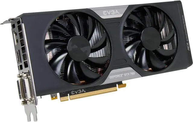 Main image of EVGA 02G-P4-2763-KR G-SYNC Support GeForce GTX 760 2GB 256-Bit GDDR5 PCI Express 3.0 SLI Support w/ EVGA ACX Cooler Video Card
