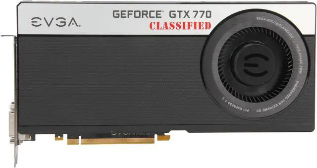 Alt view image 3 of 6 - EVGA 04G-P4-3777-KR G-SYNC Support GeForce GTX 770 Classified 4GB 256-bit GDDR5 PCI Express 3.0 SLI Support Video Card