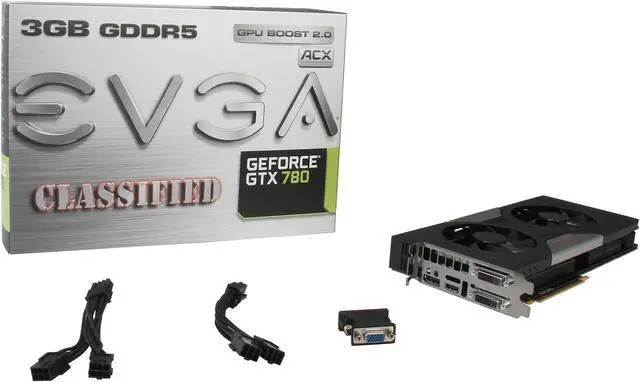 Alt view image 6 of 6 - EVGA 03G-P4-3788-KR G-SYNC Support GeForce GTX 780 3GB 384-Bit GDDR5 PCI Express 3.0 SLI Support Classified w/ EVGA ACX Cooler Video Card