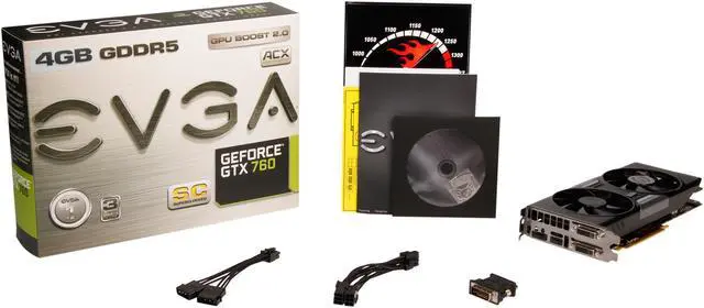 Alt view image 6 of 6 - EVGA 04G-P4-2768-KR G-SYNC Support GeForce GTX 760 4GB 256-Bit GDDR5 PCI Express 3.0 SLI Support SC 4GB w/ EVGA ACX Cooler Video Card