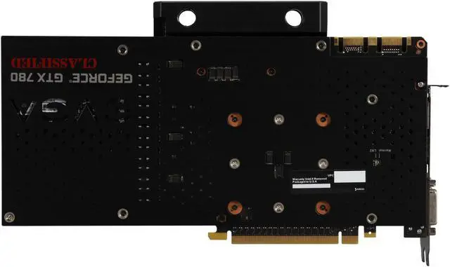 Alt view image 4 of 6 - EVGA 03G-P4-3789-KR G-SYNC Support GeForce GTX 780 3GB 384-Bit GDDR5 PCI Express 3.0 SLI Support Classified Hydro Copper Video Card