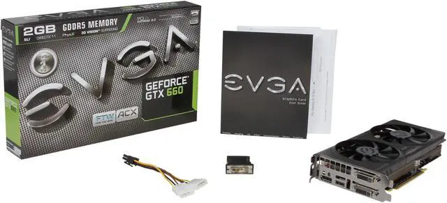 Alt view image 6 of 6 - EVGA 02G-P4-3063-KR G-SYNC Support GeForce GTX 660 2GB 192-Bit GDDR5 PCI Express 3.0 SLI Support Video Card w/ ACX Cooler