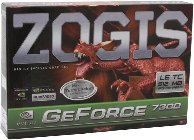 Alt view image 7 of 7 - ZOGIS GeForce 7300LE 256MB (TurboCache to 512MB) GDDR2 PCI Express x16 SLI Support Low Profile Graphics Card ZO73LE-DLTC