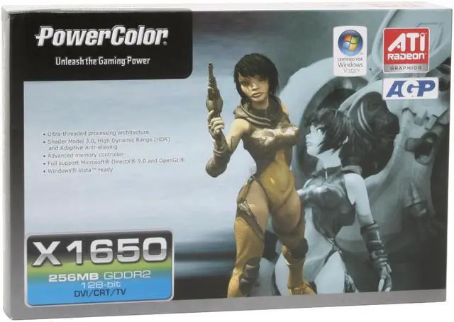Alt view image 6 of 6 - PowerColor Radeon X1650 256MB GDDR2 AGP 8X Graphics Card X1650 256MBAGP