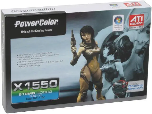 Alt view image 6 of 6 - POWERCOLOR X1550 512MB SCS Radeon X1550 512MB 128-bit GDDR2 PCI Express x16 Video Card
