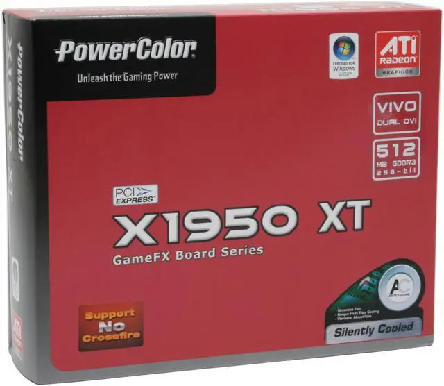 Alt view image 7 of 7 - POWERCOLOR X1950XT 512MB Radeon X1950XT 512MB 256-bit GDDR3 PCI Express x16 Video Card