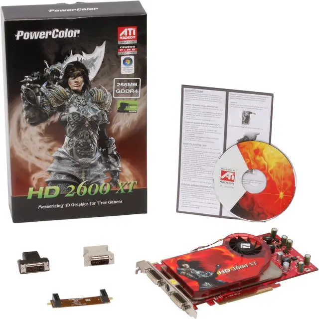 Alt view image 5 of 5 - PowerColor Radeon HD 2600XT 256MB GDDR4 PCI Express x16 CrossFireX Support Graphics Card HD2600XT 256MB GDDR4