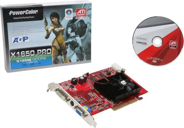 Alt view image 7 of 7 - PowerColor Radeon X1650PRO 512MB GDDR2 AGP 8X Graphics Card X1650PRO 512M AGP