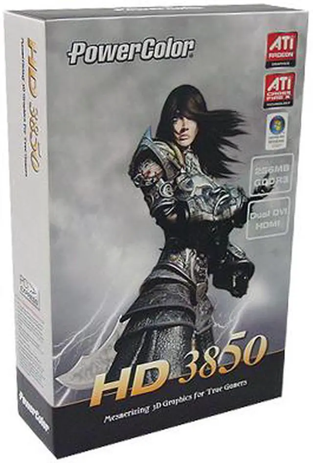 Alt view image 6 of 6 - PowerColor Radeon HD 3850 256MB GDDR3 PCI Express 2.0 x16 CrossFireX Support Graphics Card AX3850 256MD3-H