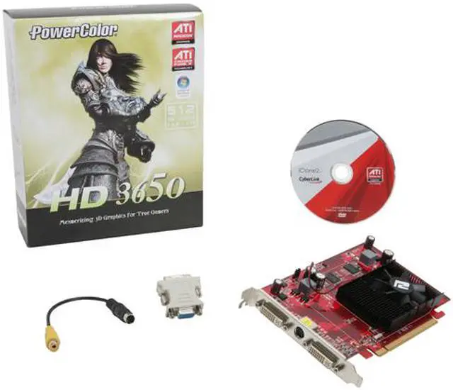 Alt view image 5 of 5 - PowerColor Radeon HD 3650 512MB GDDR2 PCI Express 2.0 x16 Graphics Card AX3650 512MD2