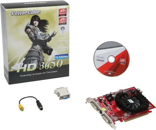 Alt view image 6 of 6 - PowerColor Radeon HD 3650 512MB GDDR3 PCI Express 2.0 x16 CrossFireX Support Graphics Card AX3650 512MD3-P