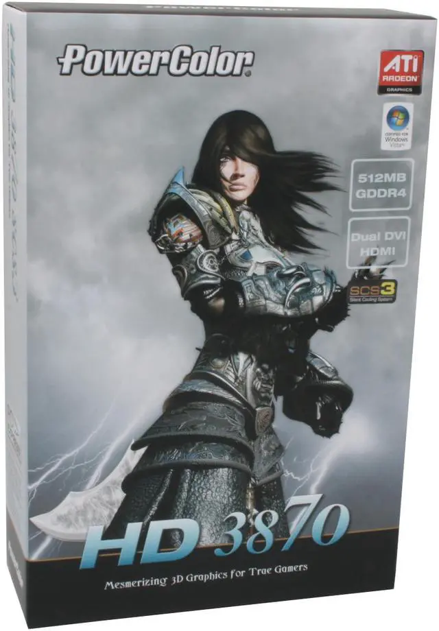Alt view image 8 of 8 - PowerColor Radeon HD 3870 512MB GDDR4 PCI Express 2.0 x16 CrossFireX Support Graphics Card AX3870512MD4SC3